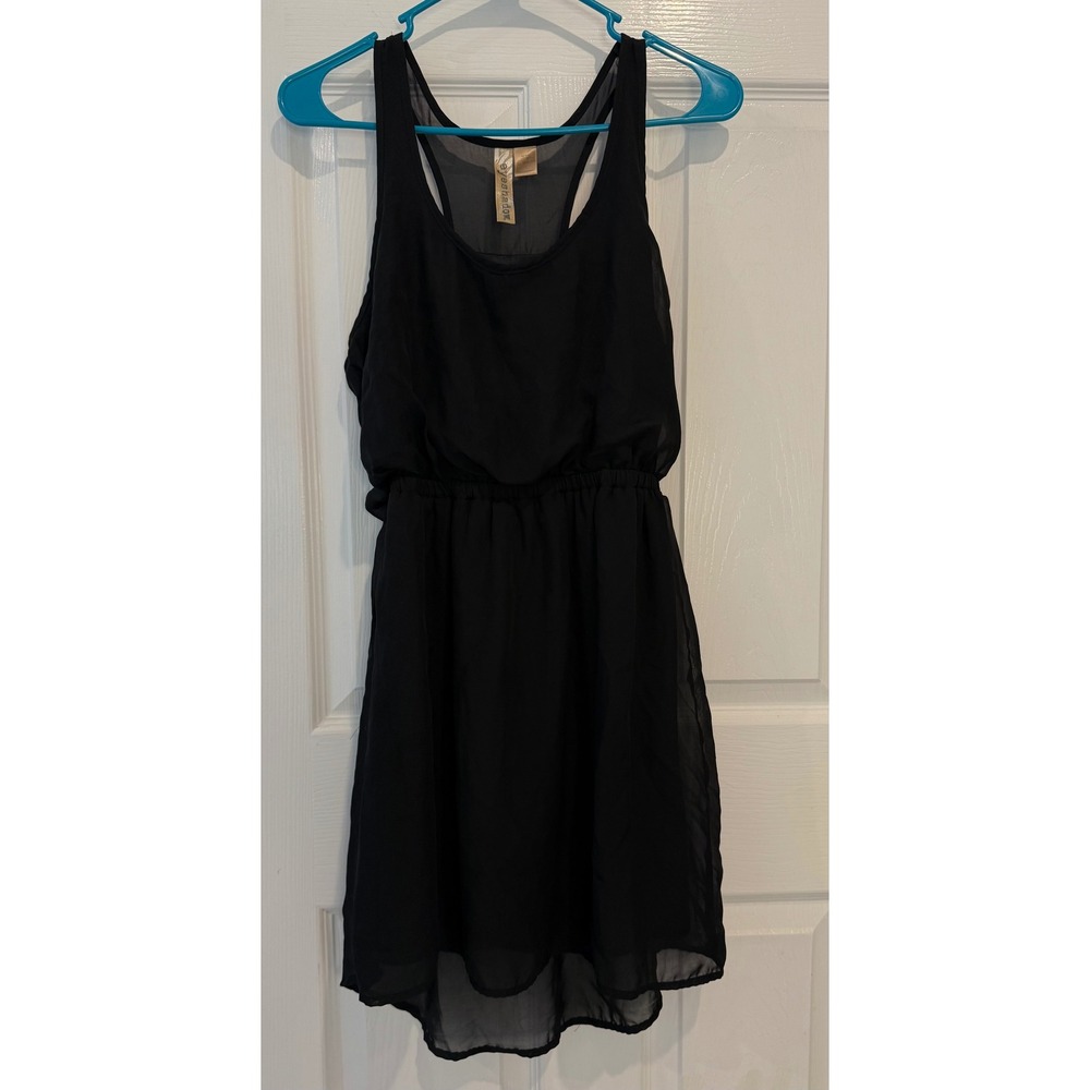 Eyeshadow Black Sleeveless Mini Dress
